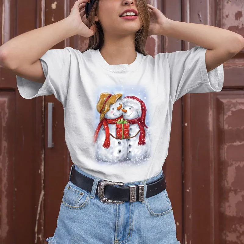 2022 Christmas Snowman White T-Shirts