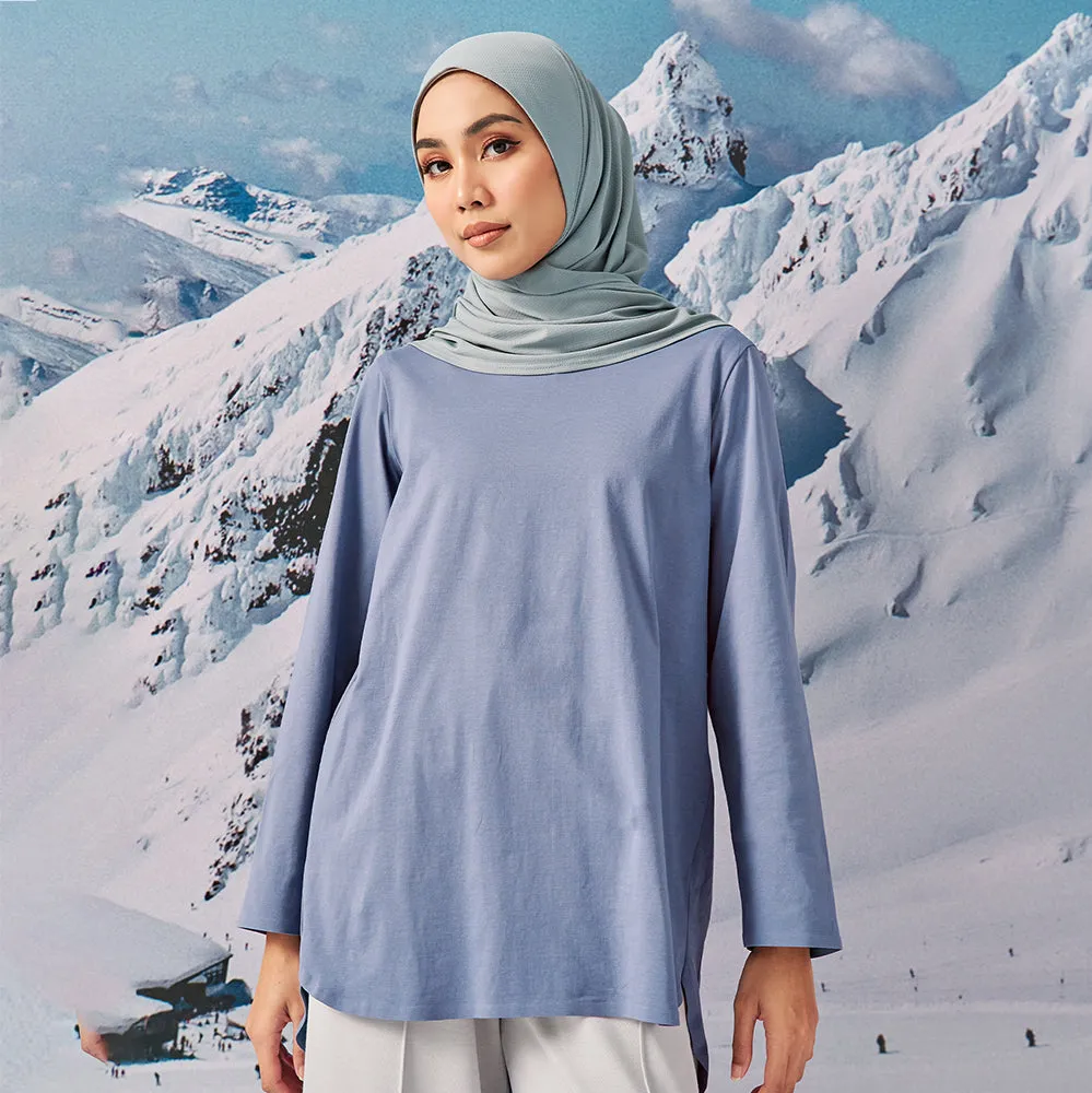 Back Pleated Top - Blue