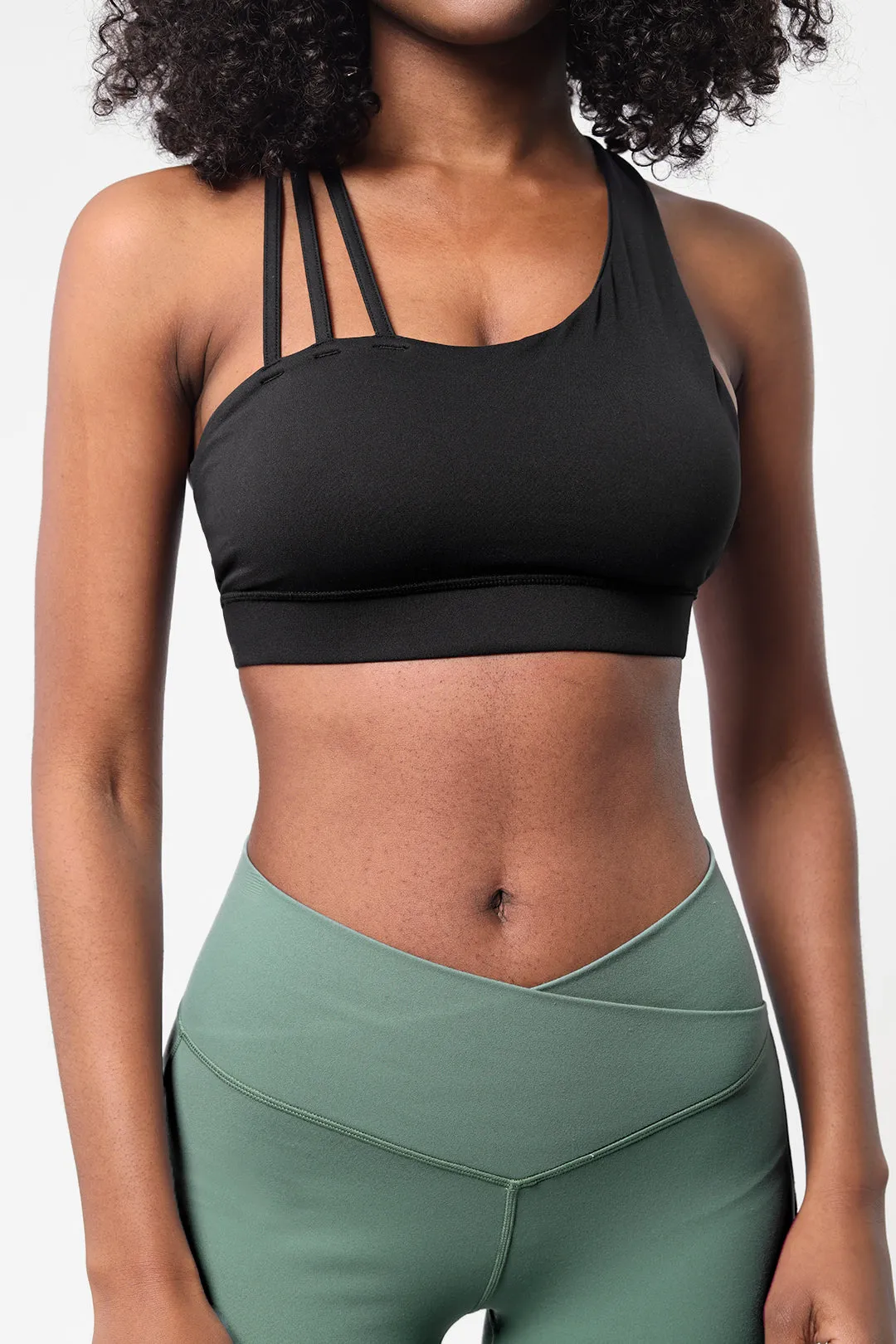 Crossover High Waisted Flare Leggings with Pocket