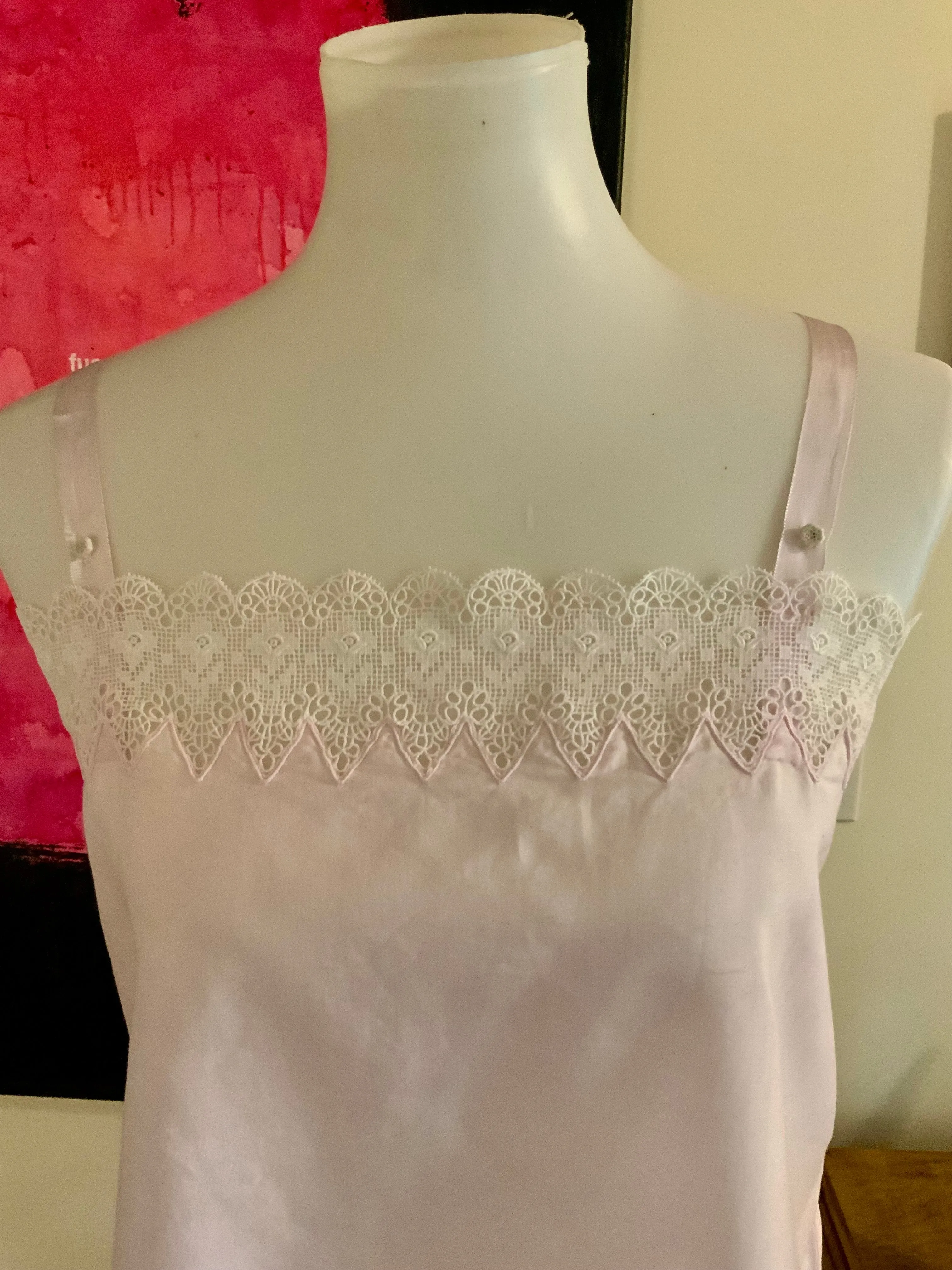 Edwardian Short Pink Cotton Nightgown - 1910