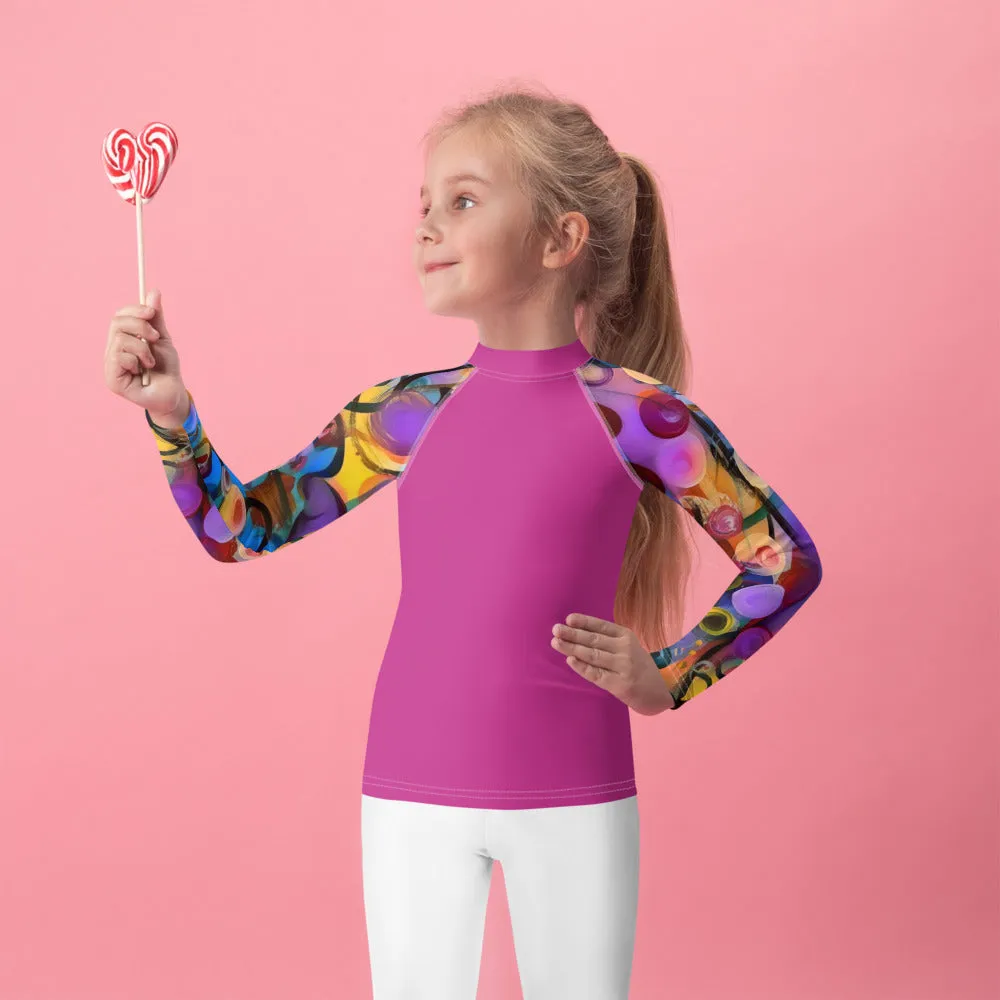 Kids Rash Guard Pink with "Breeze" Arms