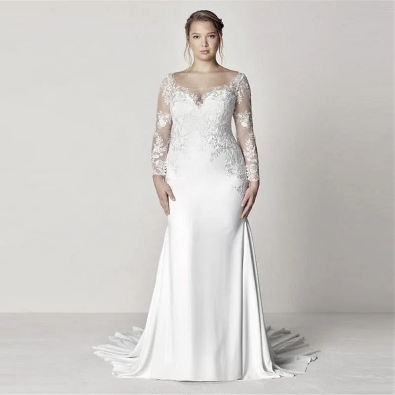 Wedding Dresses Slim Formal Bridal Gowns Plus Size