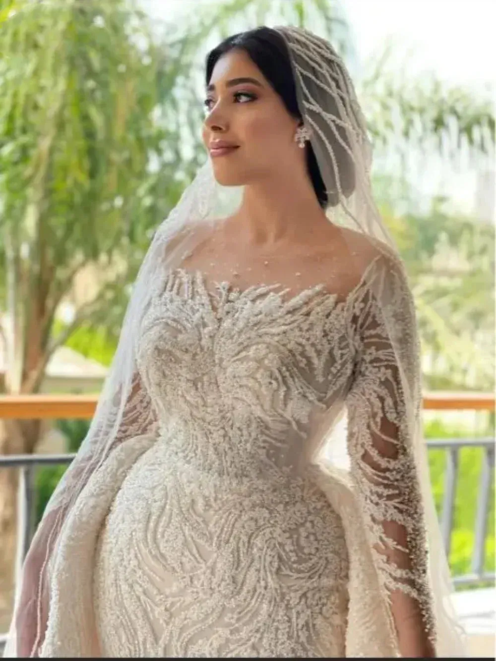 Wedding Gown Beaded Mermaid Bride Dresses For Women
